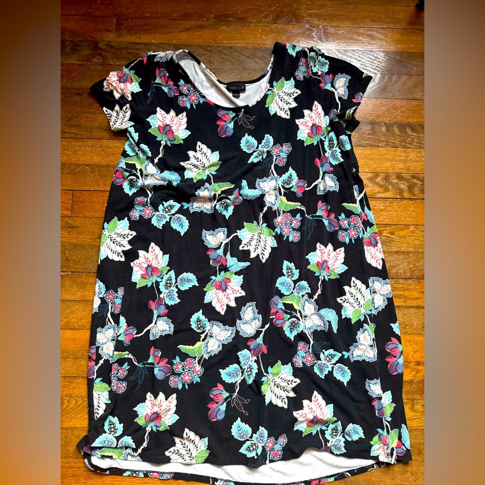 J. Jill Black Paisley Dress Size Large